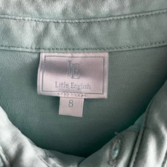 Little English Boy’s Aqua Polo Shirt Short Sleeves - Size 8 - Picture 3 of 8